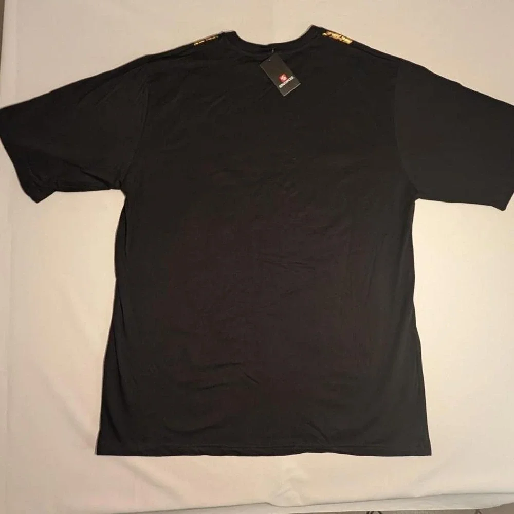 Southpole Skeleton Hands Graphic T-Shirt 5XB Black Gold Y2K Streetwear NWT